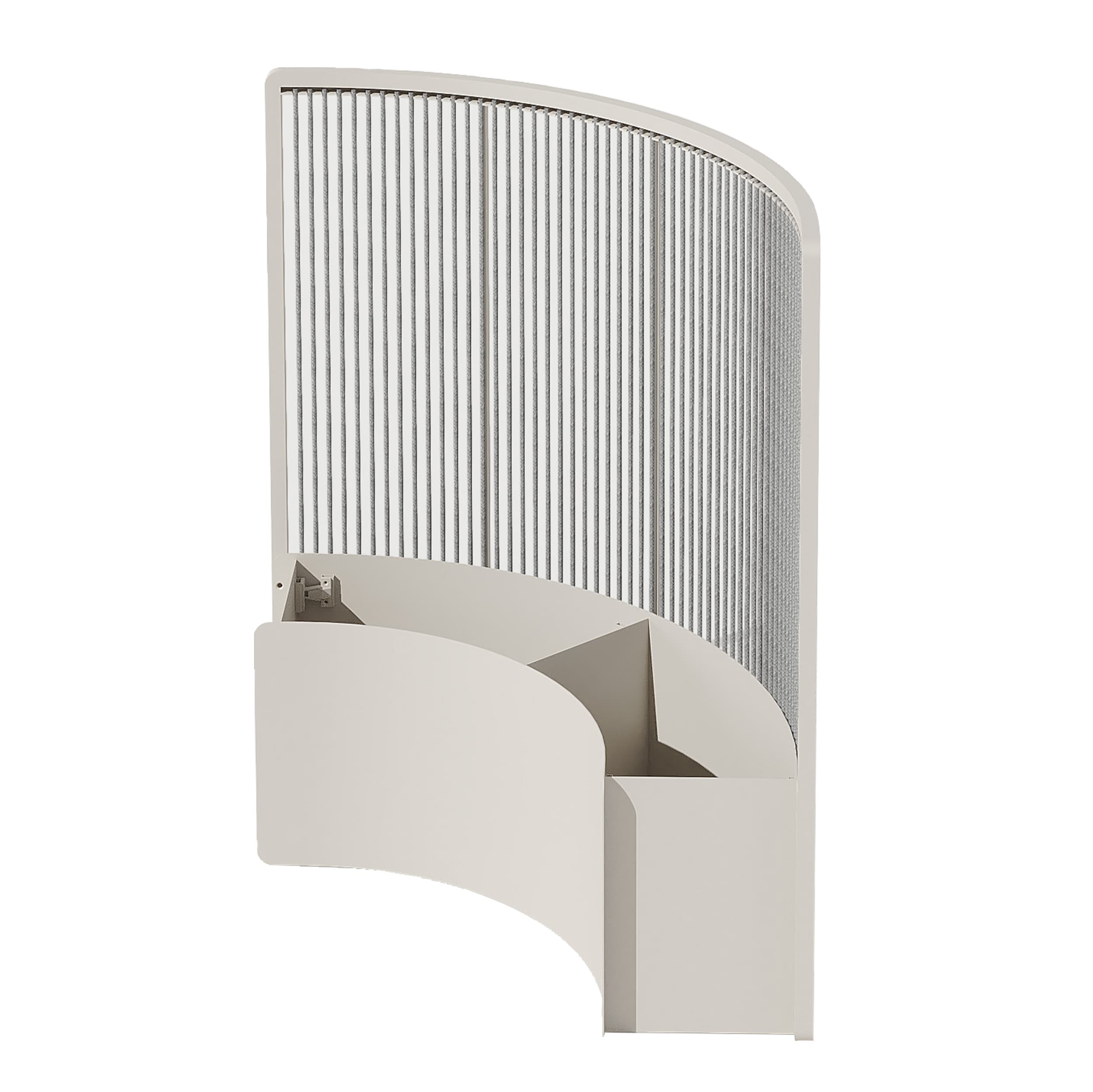 Lilia Pflanzenhalter Hoch - 1/4 Rund - Taupe