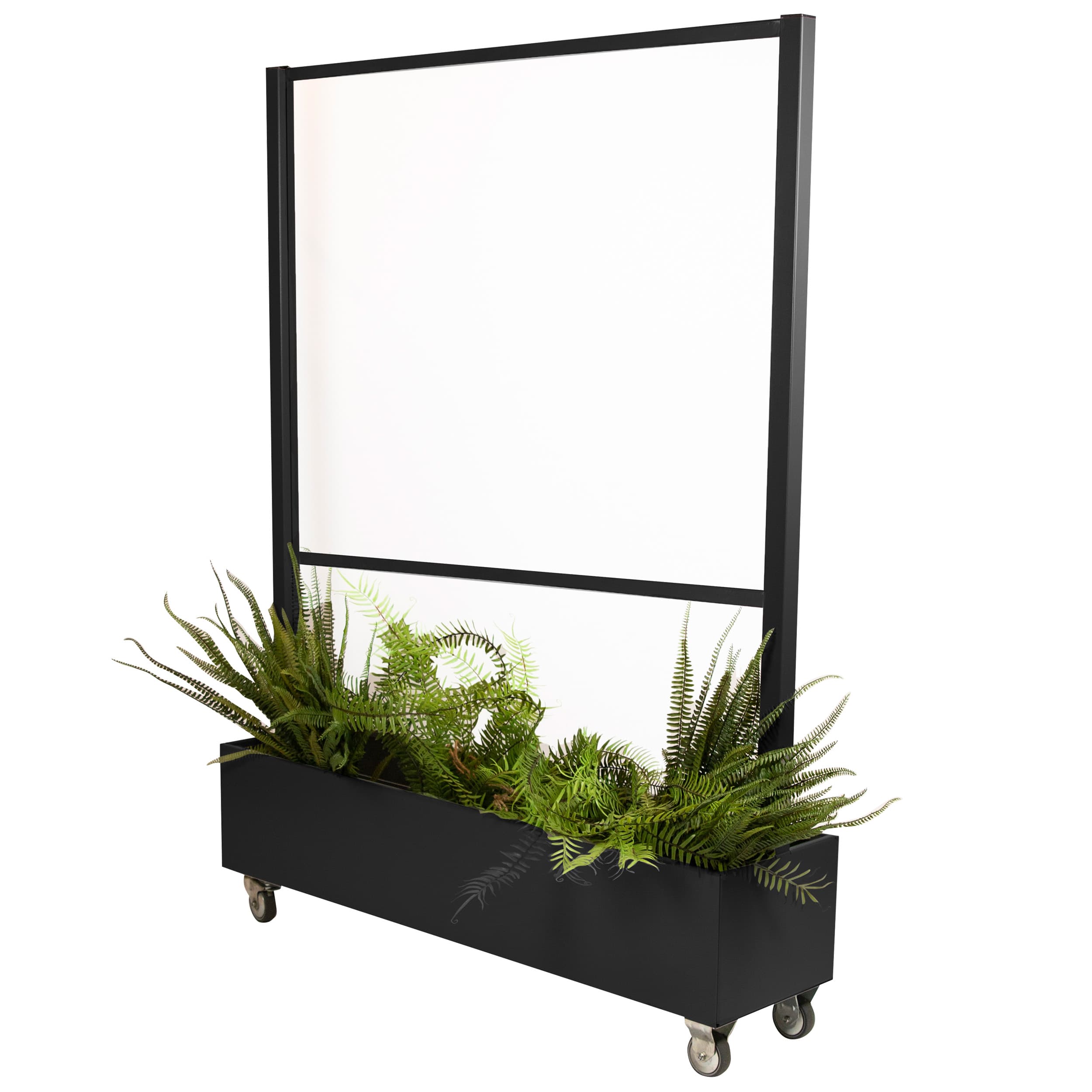 Mobiler Terrassenschirm – Glas – Schwarz