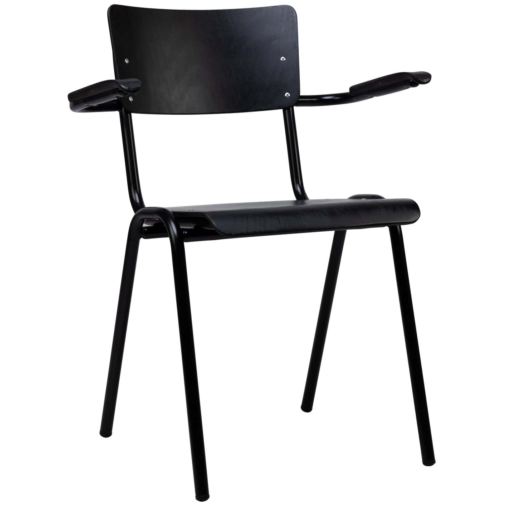 Skool Armstuhl - Holz - Schwarz